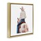 Stupell Industries Glam Girl on White Horse Floater Framed Canvas Wall Art Design by Amanda Greenwood